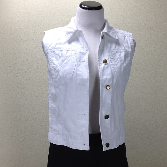 Carribean Joe Jackets & Blazers - Carribean Joe White Cotton Vest
